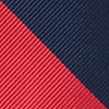 Red Microfiber Red & Navy Stripe Pre-Tied Bow Tie